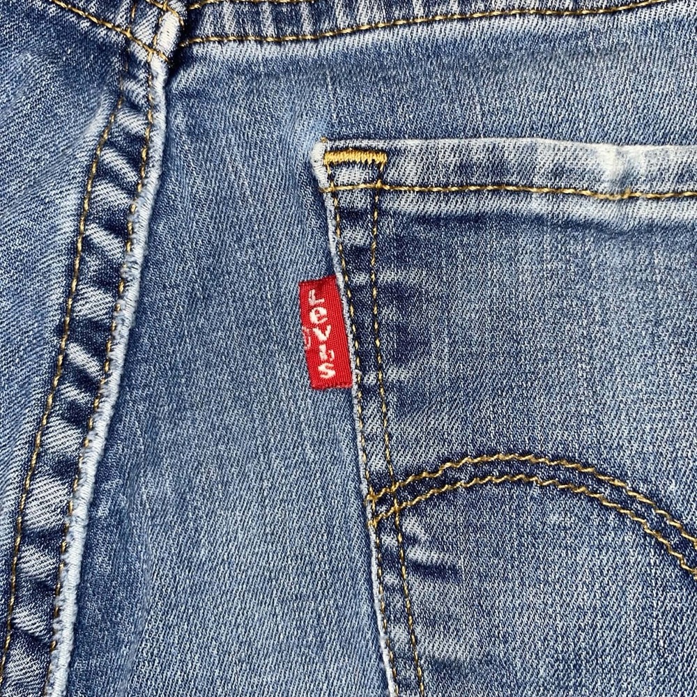 Levi Strauss 314 Shaping Straight Womens Blue Jeans Size 28x34 Light Wash - Picture 10 of 12